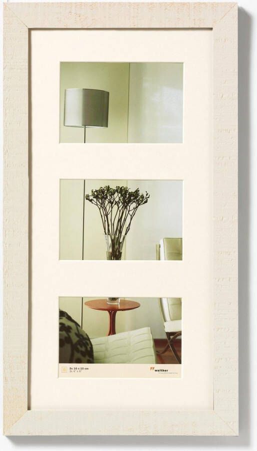 Your Decoration Fotolijst Drieluik Fotomaat 15x10cm Crème Wit Hout Home