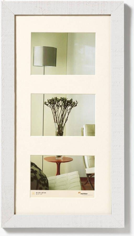 Your Decoration Fotolijst Drieluik Fotomaat 15x10cm Polar Wit Hout Home