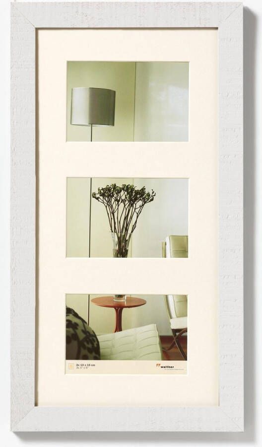 Your Decoration Fotolijst Drieluik Fotomaat 18x13cm Polar Wit Hout Home