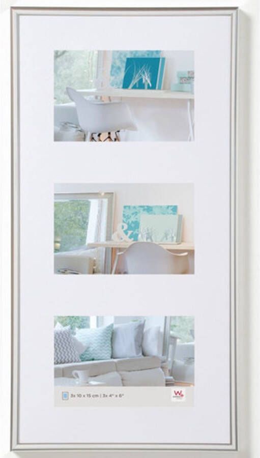 Your Decoration Fotolijst Drieluik Fotomaat 18x13cm Zilver- Kunststof New Lifestyle