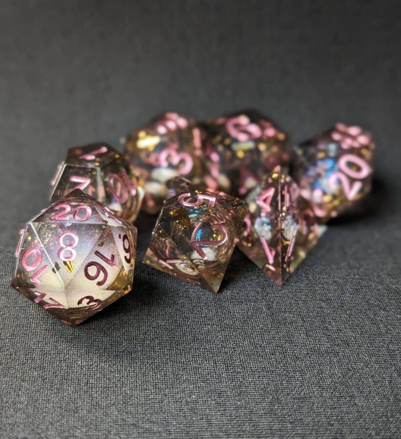 Wancelot Celestial Blossom DnD Dice Dungeons & Dragons Dice Set