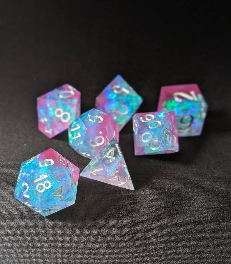 Wancelot FoilForged Bubbelgum DnD Dice Dungeons & Dragons Dice Set