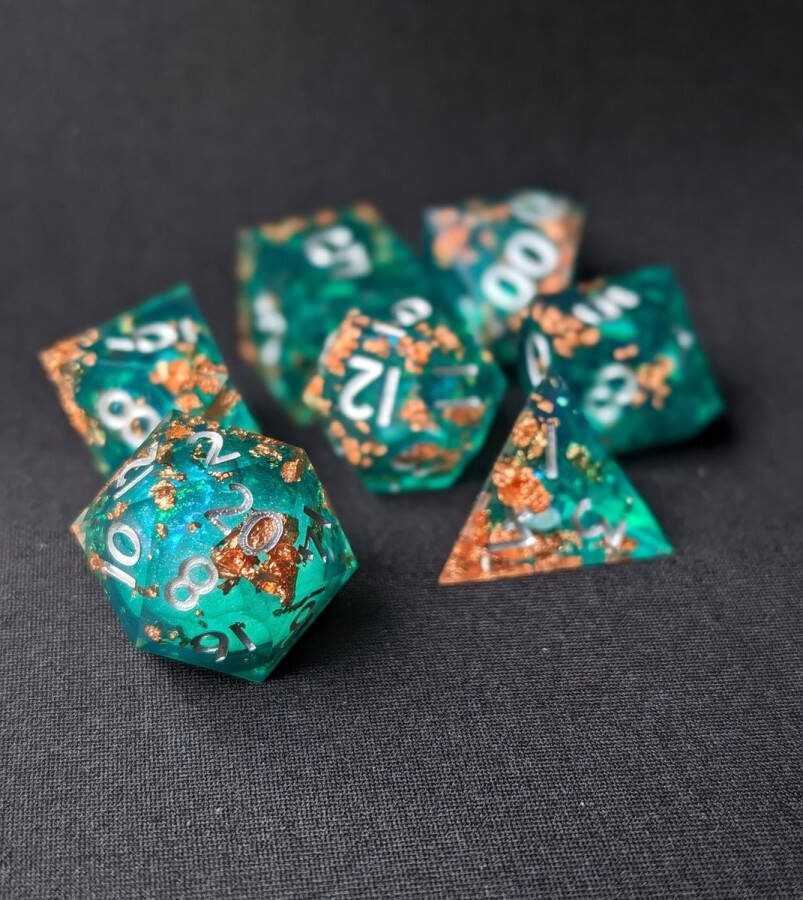 Wancelot Gilded Forest DnD Dice Set DnD Dice Dungeons & Dragons Dice Set