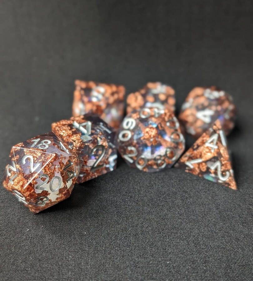 Wancelot Gilded Shadow- DnD Dice Set DnD Dice Dungeons & Dragons Dice Set