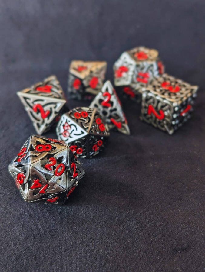 Wancelot Hollow Celtic Knot DnD Dice Dungeons & Dragons Dice Set