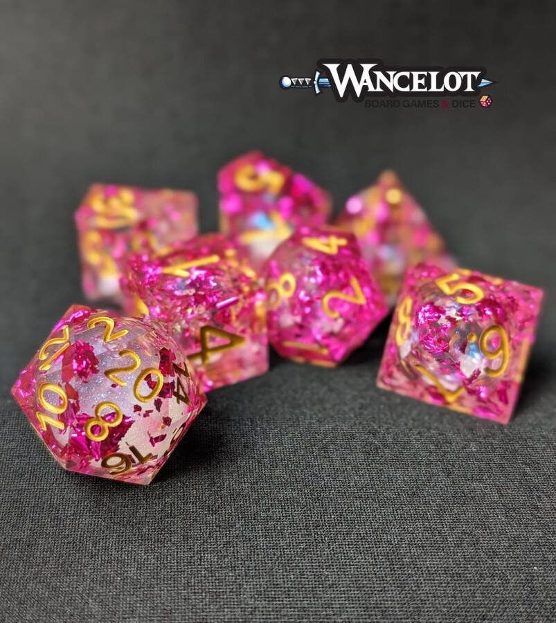 Wancelot Rosy Blossom DnD Dice Set DnD Dice Dungeons & Dragons Dice Set