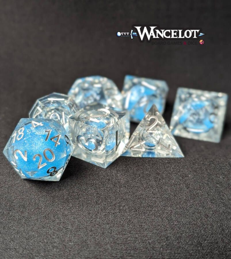Wancelot Silver Skies DnD Dice Set DnD Dice Dungeons & Dragons Dice Set