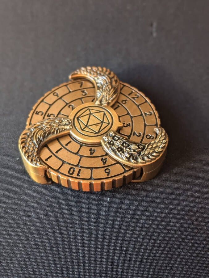 Wancelot Spin to Win Copper DnD Dice Spinner DnD Dice Dungeons & Dragons Dice Set