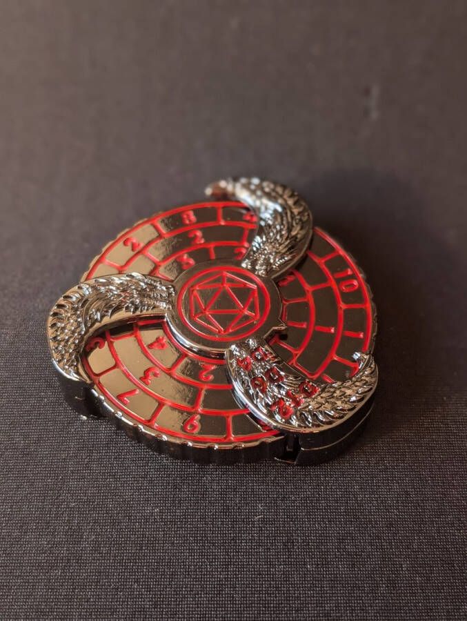 Wancelot Spin to Win Red DnD Dice Spinner DnD Dice Dungeons & Dragons Dice Set