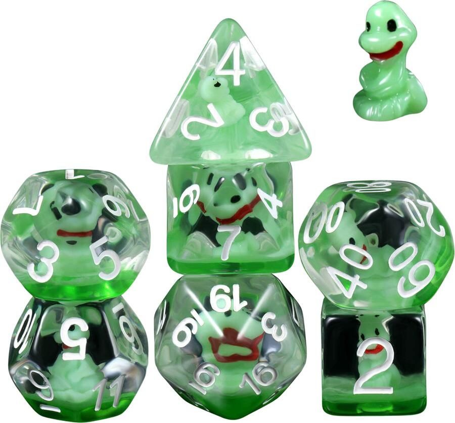 Wancelot Captured Wonders Snake DnD Dice Dungeons & Dragons Dice Set