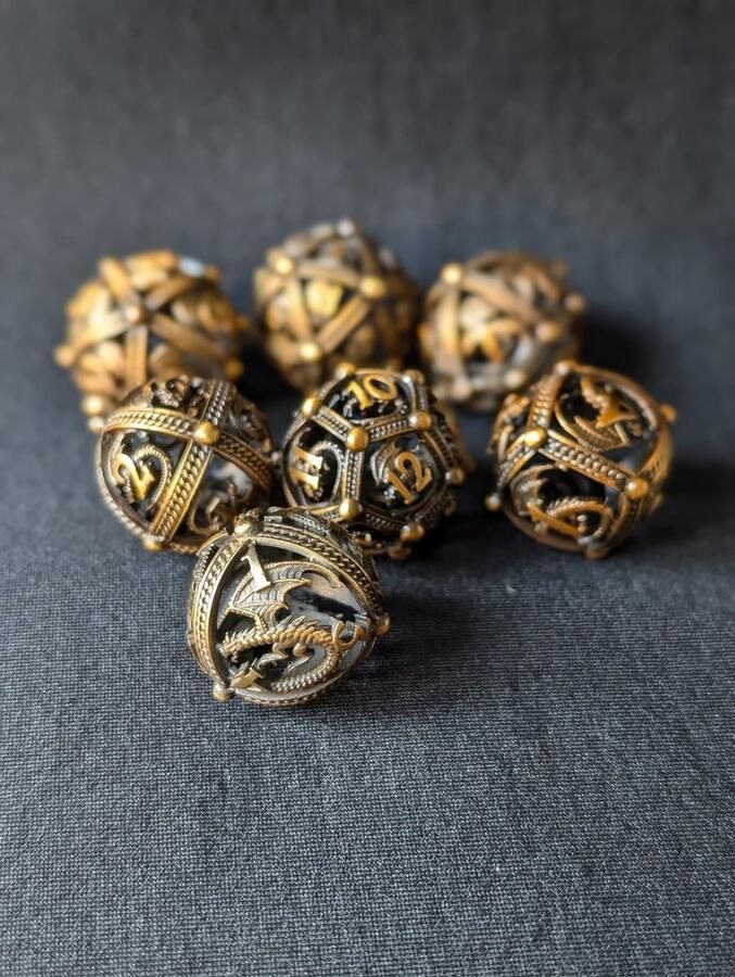 Wancelot Draconic Hollow Orbs DnD Dice Dungeons & Dragons Dice Set