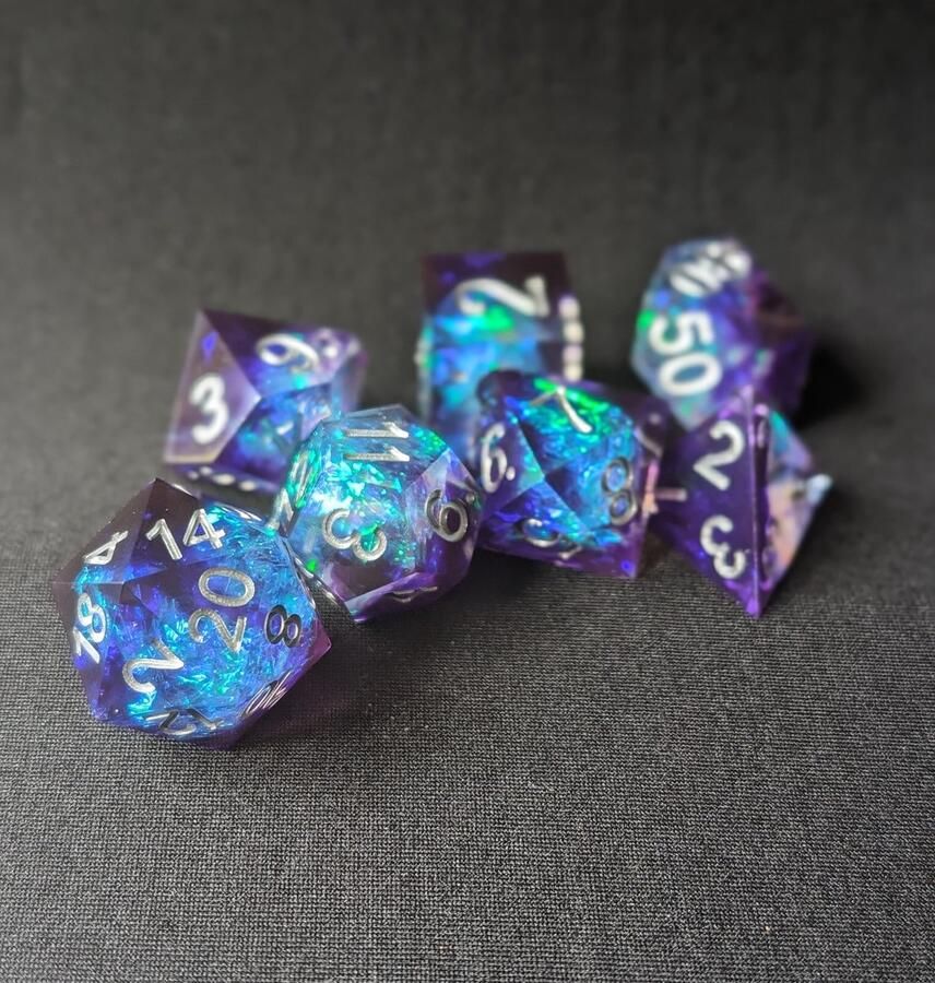 Wancelot FoilForged Amethyst DnD Dice Dungeons & Dragons Dice Set