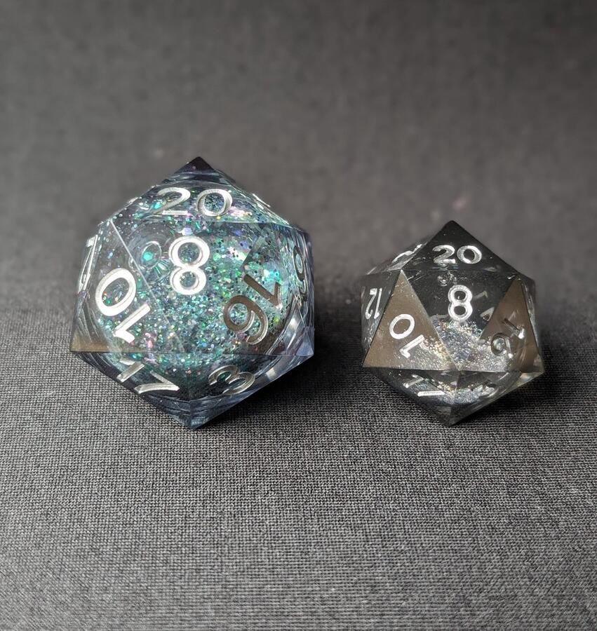 Wancelot Mystic Midnight D20 30mm DnD Dice Dungeons & Dragons Dice Set