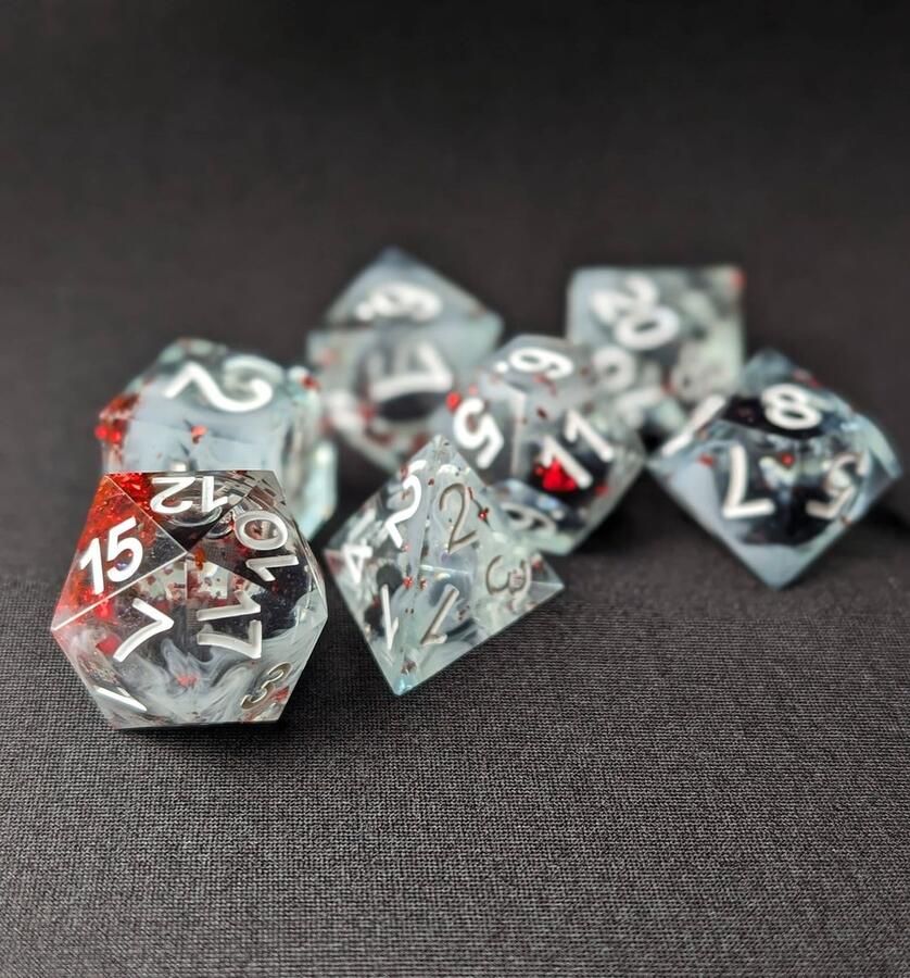 Wancelot Smokey Ash DnD Dice DnD Dice Dungeons & Dragons Dice Set