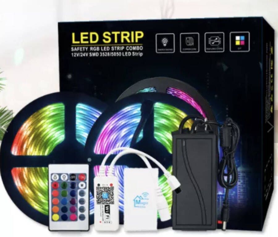 Wannahave I Smart led strip met Afstandbediening 10M 300led IR Remote Controll-44Key（10M*2roll）300led chips