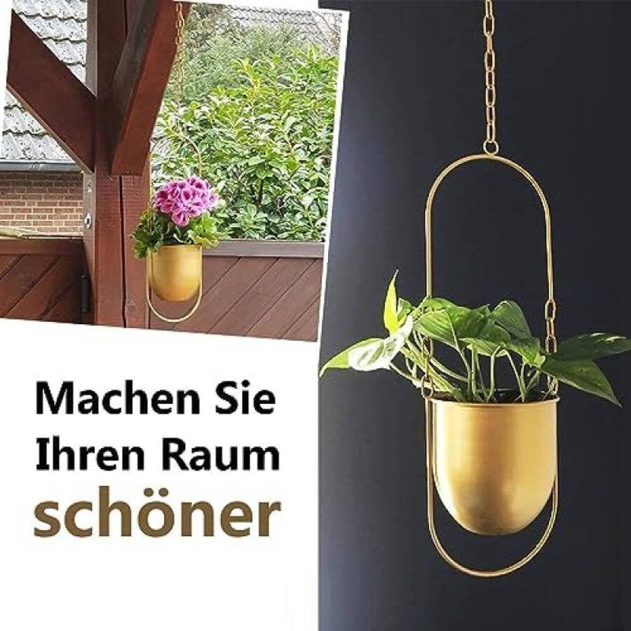 WannaHave IT Hangende plantenhangers set van 2 boho hangende plantenbakken
