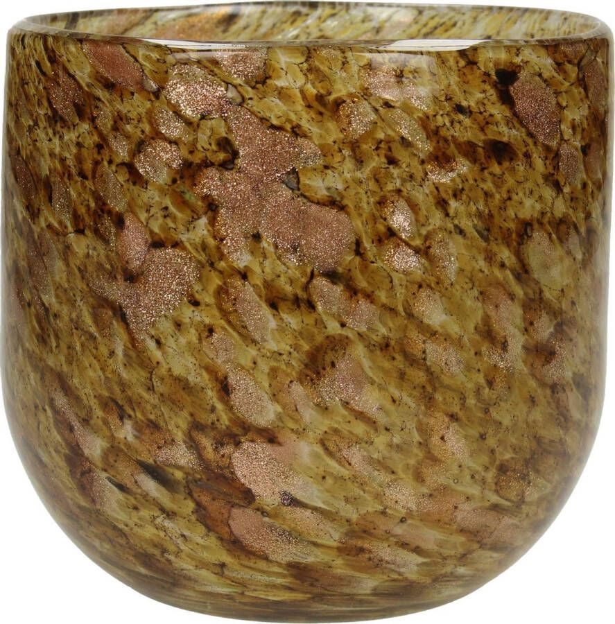 Woonexpress Sfeerlicht Alof Goud Glas Oker goud 10x13x13cm (hxbxd)
