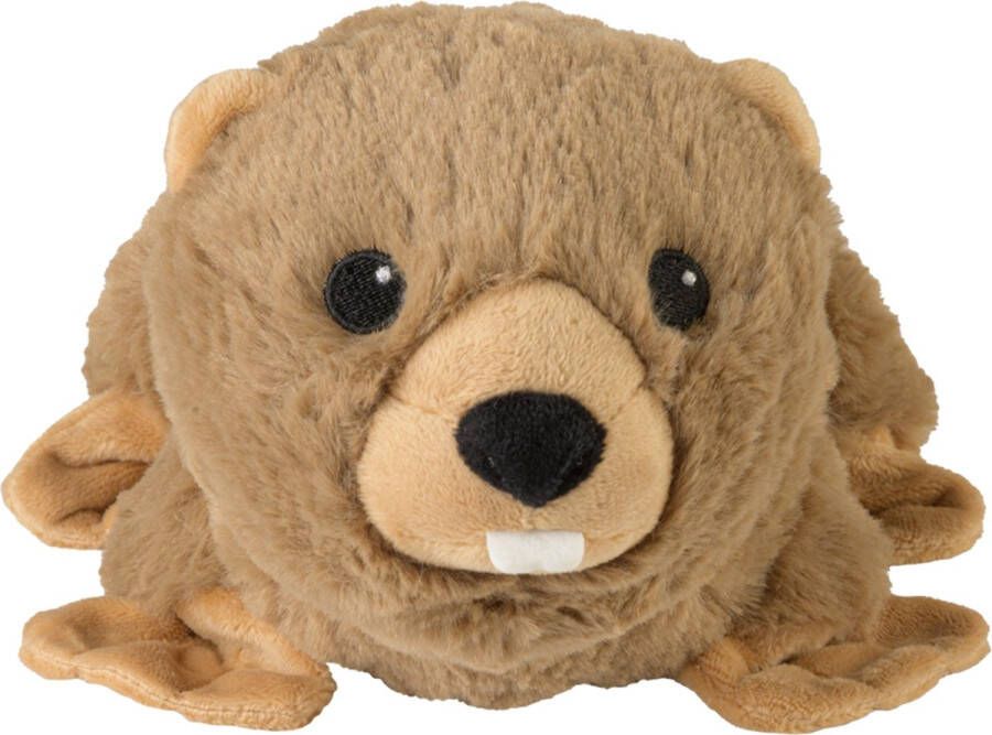 Warmies Warmte magnetron opwarm knuffel Bever bruin 37 cm pittenzak Opwarmknuffels