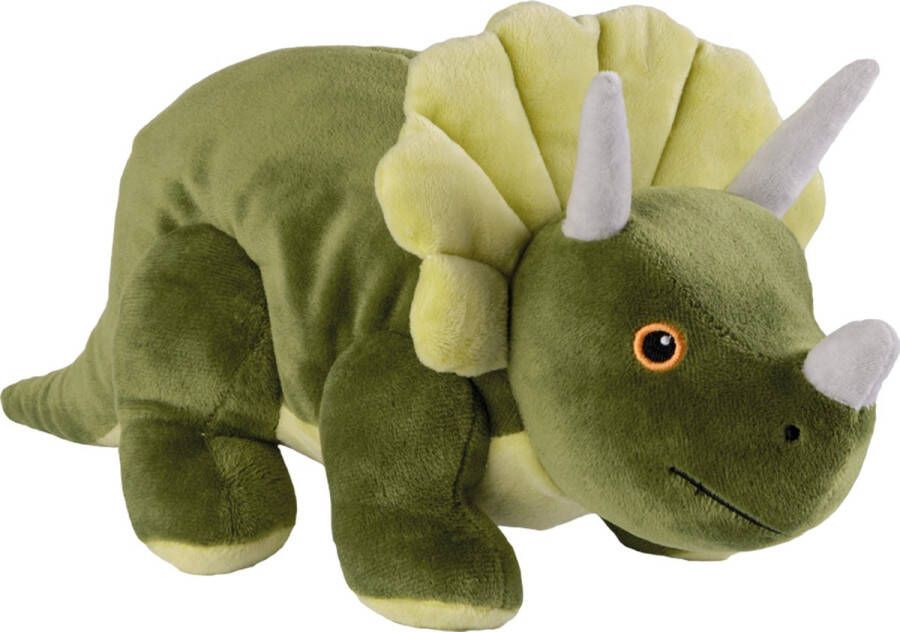 Warmies Warmte magnetron opwarm knuffel Dinosaurus Triceratops groen 35 cm pittenzak Opwarmknuffels