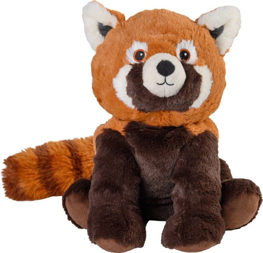 Warmies Warmte magnetron opwarm knuffel Rode Panda rood bruin 25 cm pittenzak Opwarmknuffels