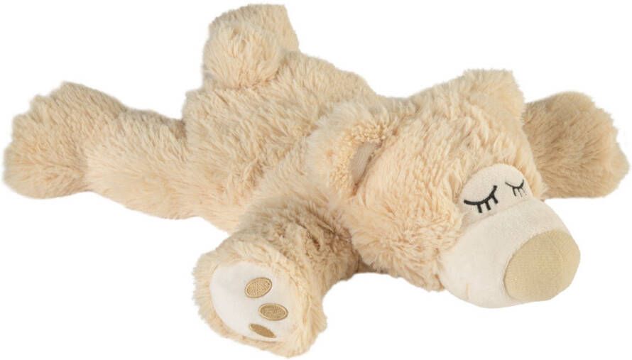 Warmies Warmte magnetron opwarm knuffel teddybeer beige 30 cm pittenzak Opwarmknuffels
