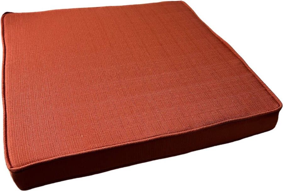 Warmpi Outdoor Verwarmd Zitkussen incl Powerbank (10.000mah) Terracotta Waterafstotend en UV-bestendig 3 warmtestanden 5cm foam voor optimaal comfort Voor buiten en binnen Afmeting 40x40 cm