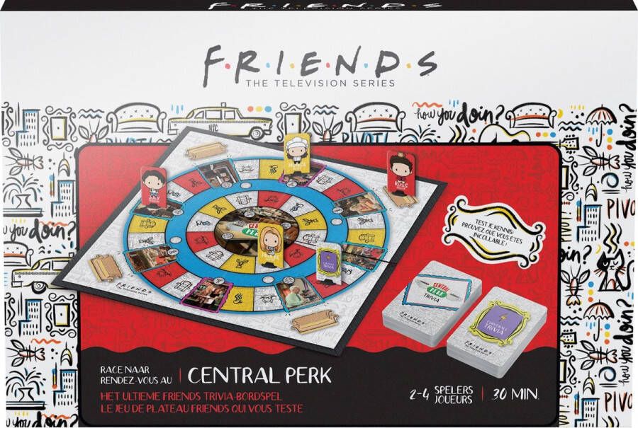 Warner Bros. Entertainment Friends Race naar Central Perk Friends tv serie Trivia Bordspel Familiespel