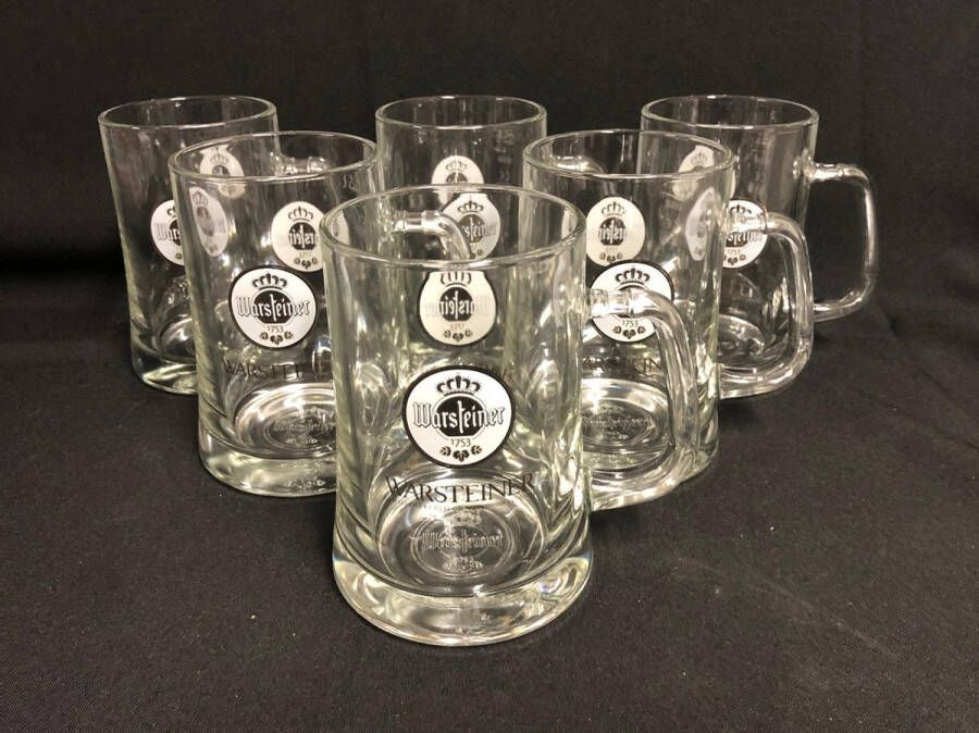 Warsteiner bierpul set 6x50cl bierpullen bier glas glazen pul pullen