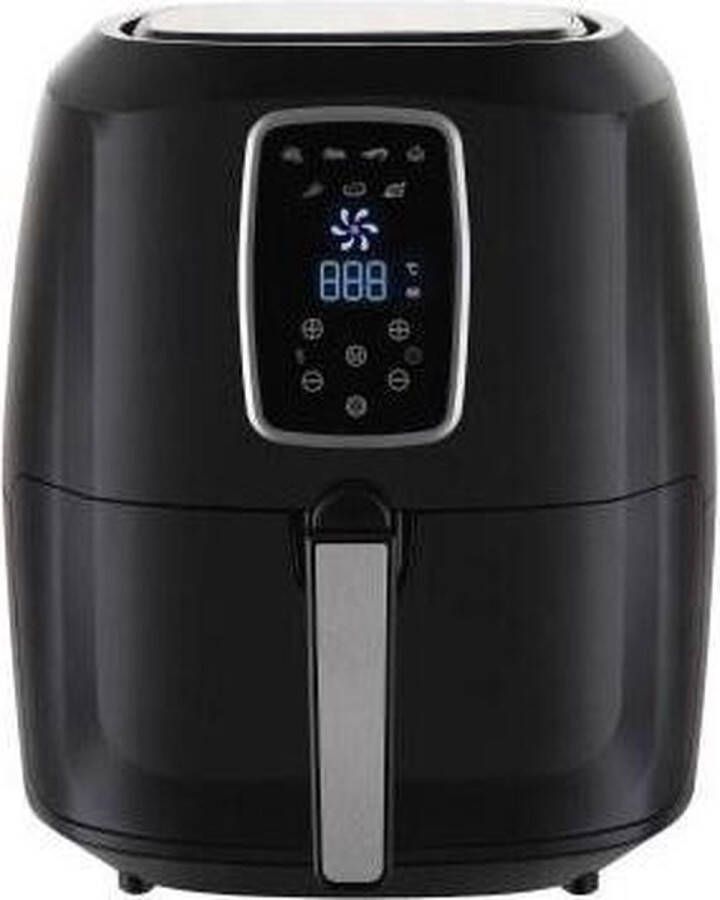 Wartmann WM-930 XXL Airfryer hetelucht friteuse 5 Liter keramisch coating PFAS en PFOA vrij zwart