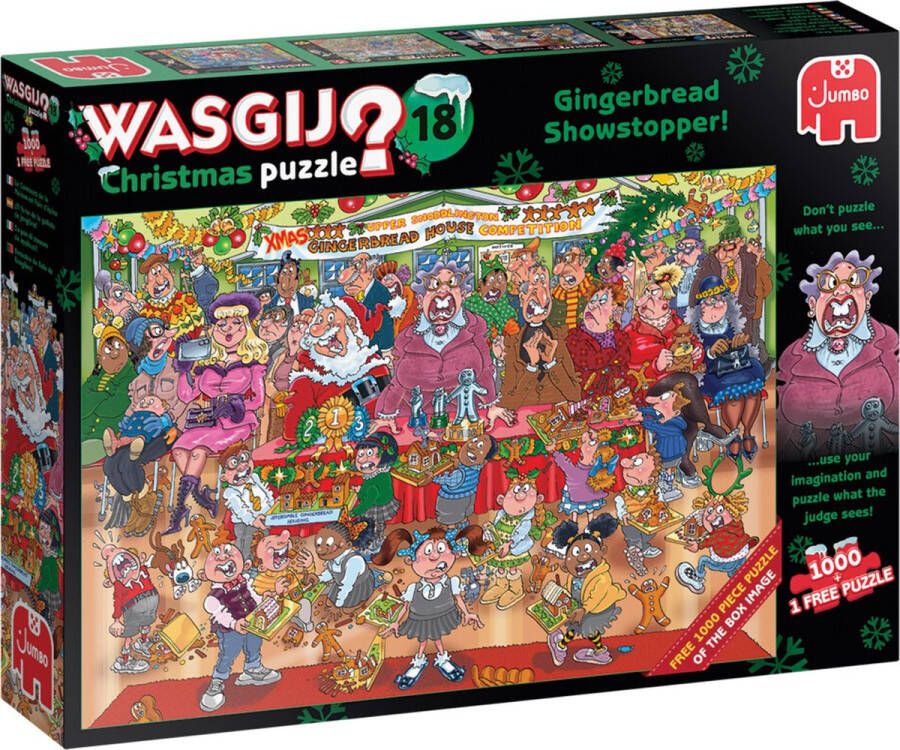 Wasgij Kerstmis Speculaas Bakwedstrijd 2x 1000 stukjes Legpuzzel