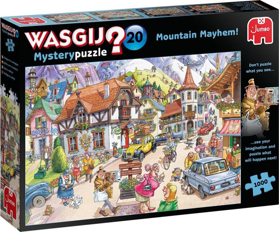Jumbo puzzel 1000 stukjes Wasgij mystery 20 Vakantie in de bergen!