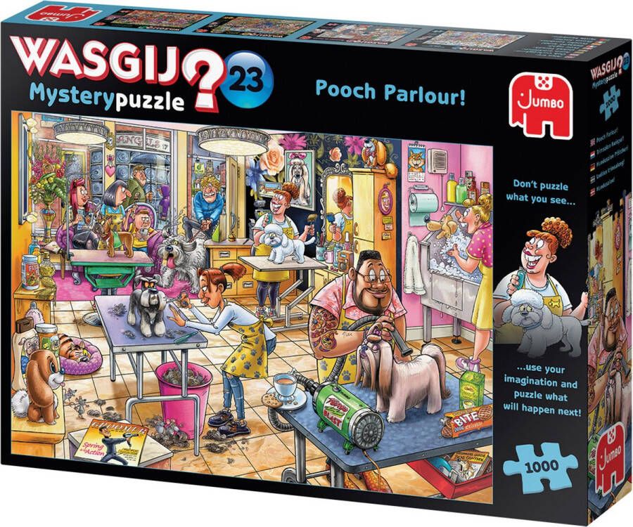 Jumbo puzzel Wasgij Mystery 23 Pooch Parlour! (1000 stukjes)