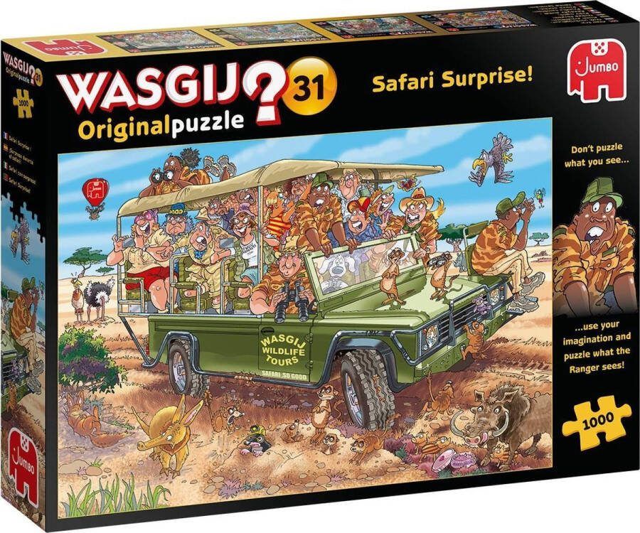 Jumbo legpuzzel Wasgij Original 31 Safari Spektakel 1000 stukjes