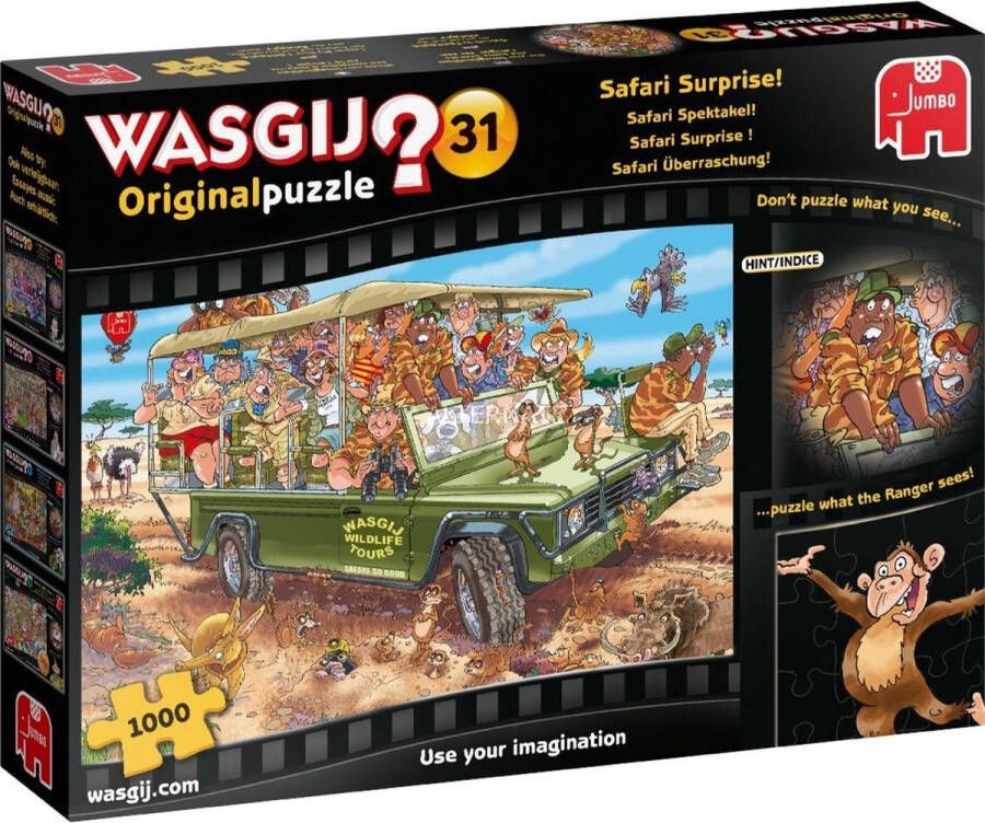 Jumbo legpuzzel Wasgij Original 31 Safari Spektakel 1000 stukjes