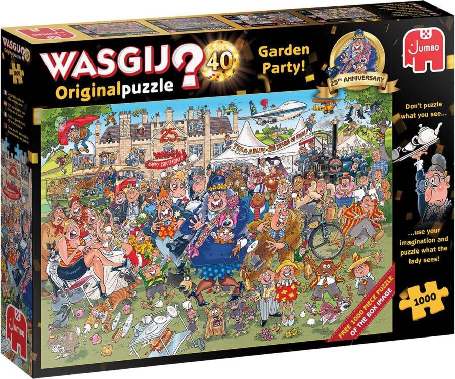 Wasgij Original 40 Tuinfeest! 2x 1000 stukjes 25 jaar Jubileum editie