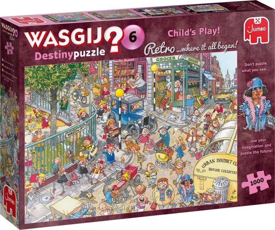 Jumbo Wasgij Retro Destiny 6 kinderspel - 1000 stukjes