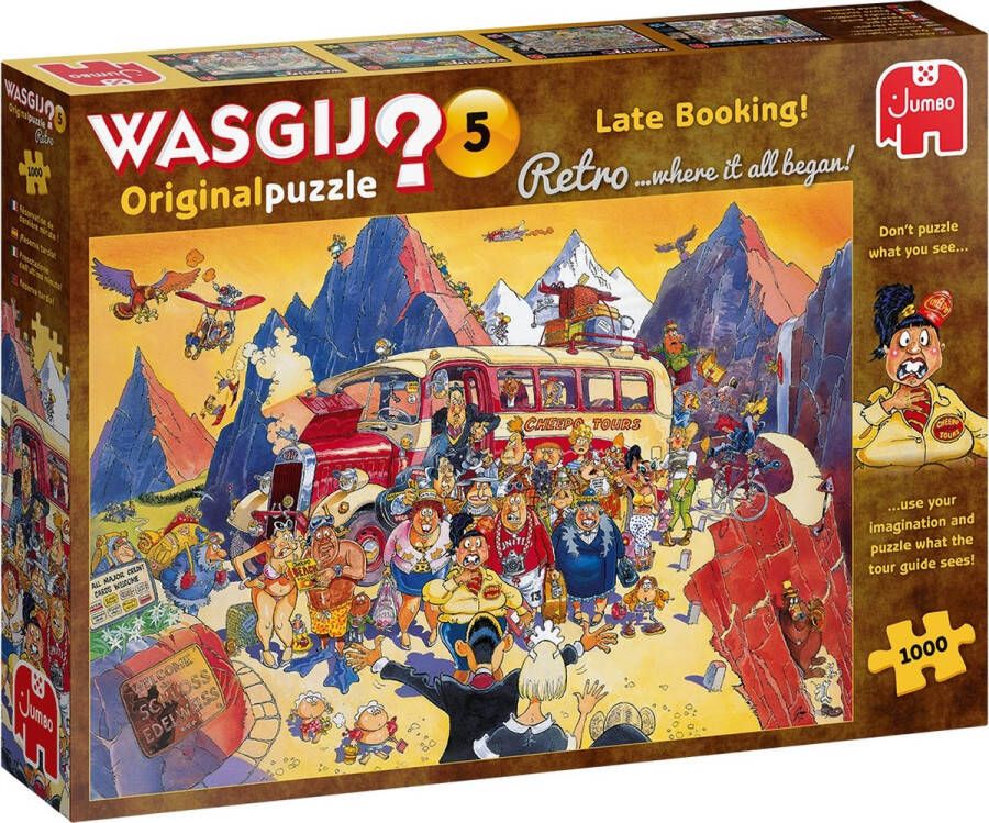 Jumbo puzzel Wasgij Retro Original 5 Last-minute Boeking! 1000 stukjes
