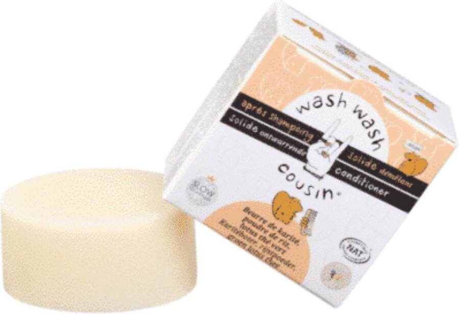 Wash cousin Solide ontwarrende conditioner 45G zero waste conditioner bar 100% Plasticvrije en Natuurlijke Verzorging Vegan Sulfaatvrij en Parabeenvrij