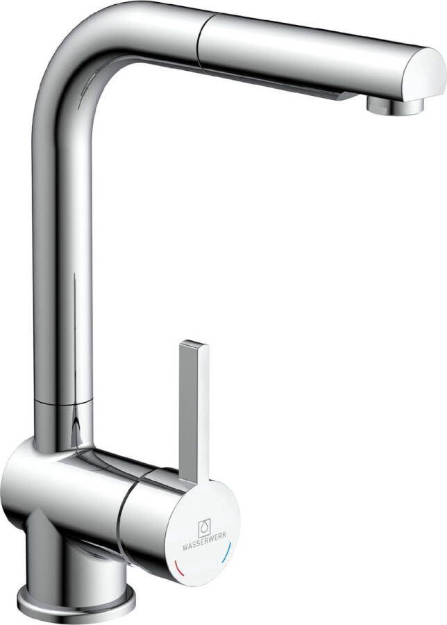WASSERWERK WK 4 GB Keukenkraan Mengkraan Met Uittrekbare Uitloop Chroom