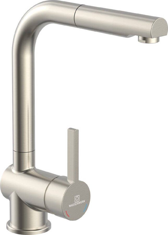 WASSERWERK WK 4 GB Keukenkraan Mengkraan Met Uittrekbare Uitloop RVS Look