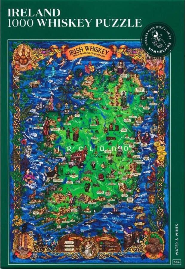 Water & Wines Ireland Whiskey Puzzle 1000 stuks 48 x 68 cm puzzel gemaakt door sommeliers