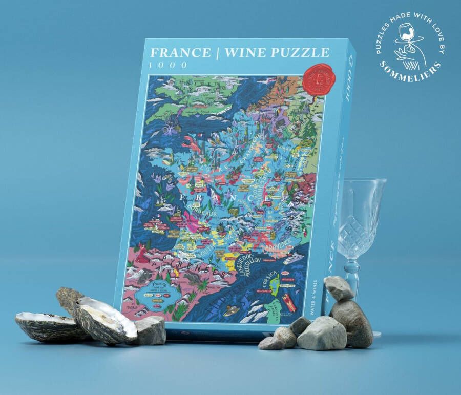 Water & Wines Puzzel Frankrijk wijn Wijngebieden Frankrijk legpuzzel 1000 stukjes