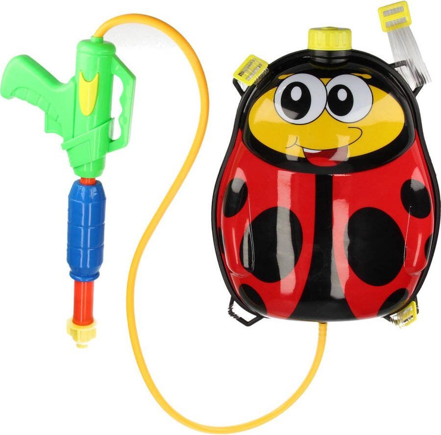 Watergamers Lieveheersbeestje Waterpistool met Opvulbare Tank voor Kinderen – 132x22x15cm Water Gun en Reservetank Waterpistool Reserve Backpack Pistool met Opslagtank Geweer met Rugtank Waterspeelgoed Watertank