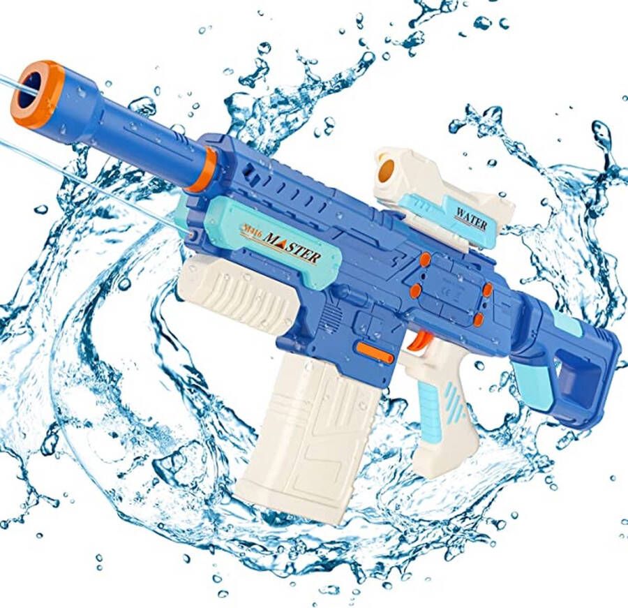 Watergun master Elektrische waterpistool Elektrisch en handmatig 2 in 1 Waterpistool met bereik van 10-12 m Inhoud 500 ml Kinderen en volwassenen