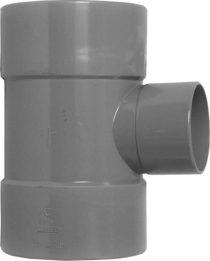 Wavin PVC lijm T stuk 88° 75x40mm 3xmof