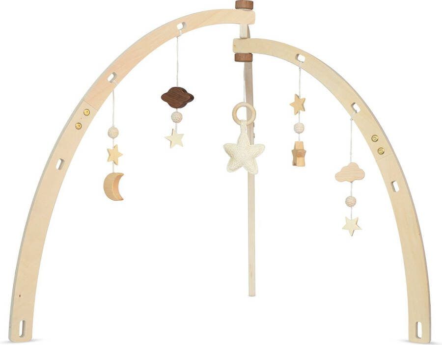 Wavy Dreams Babygym Kosmos Hout & Gehaakt Inklapbaar Vanaf 0 jaar