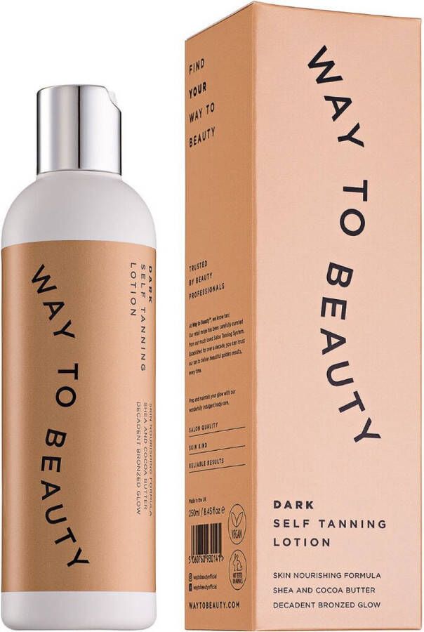 Way to Beauty Zelfbruiner Dark Tanning Lotion 250ml voorheen White To Brown whitetobrown