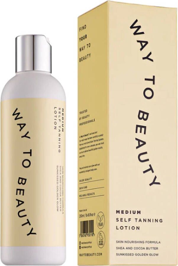 Way to Beauty Zelfbruiner Medium Tanning Lotion 250 ML (voorheen White to Brown whitetobrown)