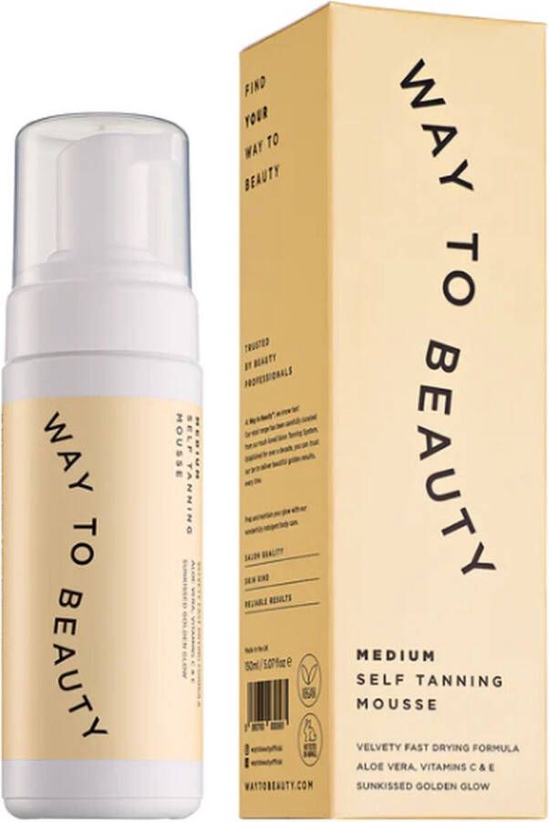 Way to Beauty Zelfbruiner Self Tanning Mousse Medium 150ml (Voorheen White to Brown whitetobrown)