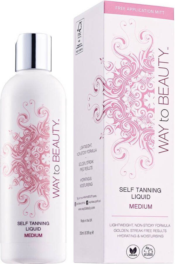 Way to Beauty zelfbruiner Self Tanning Water 250ml voorheen White to Brown whitetobrown